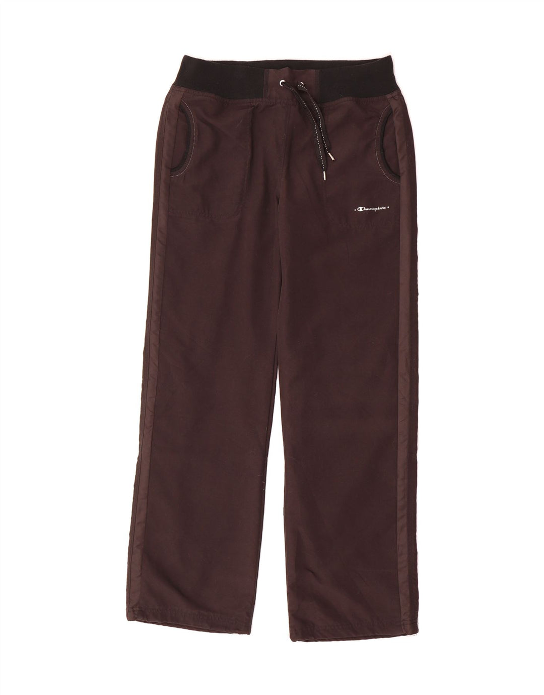 CHAMPION Womens Tracksuit Trousers UK 16 Large Brown Colourblock Polyester Vintage Champion and Second-Hand Champion from Messina Hembry 