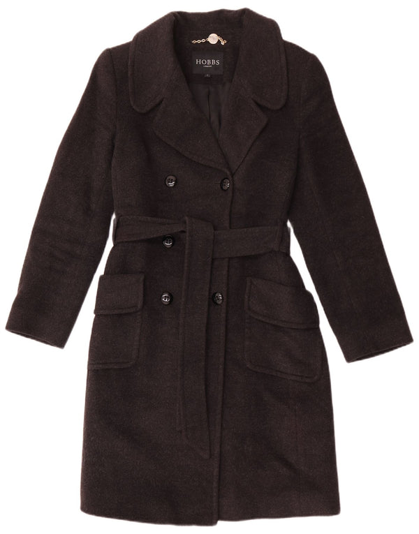 Hobbs Damen Zweireihiger Mantel UK 8 Small Graue Wolle