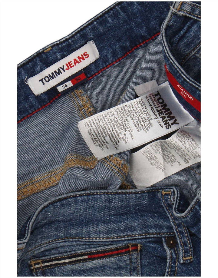 TOMMY HILFIGER Herren Scanton Slim Jeans W34 L27 Blaue Baumwolle