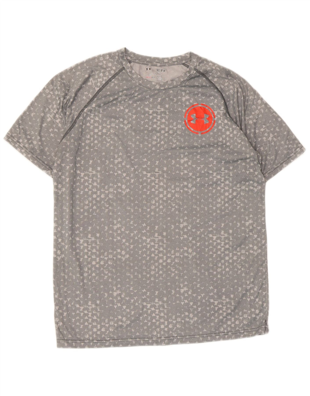 UNDER ARMOUR Herren Heat Gear T-Shirt Top Mittelgrau Geometrisch