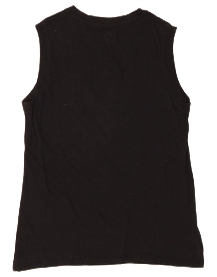 Levi's Damen Graphic Vest Top UK 10 Small Schwarz Baumwolle