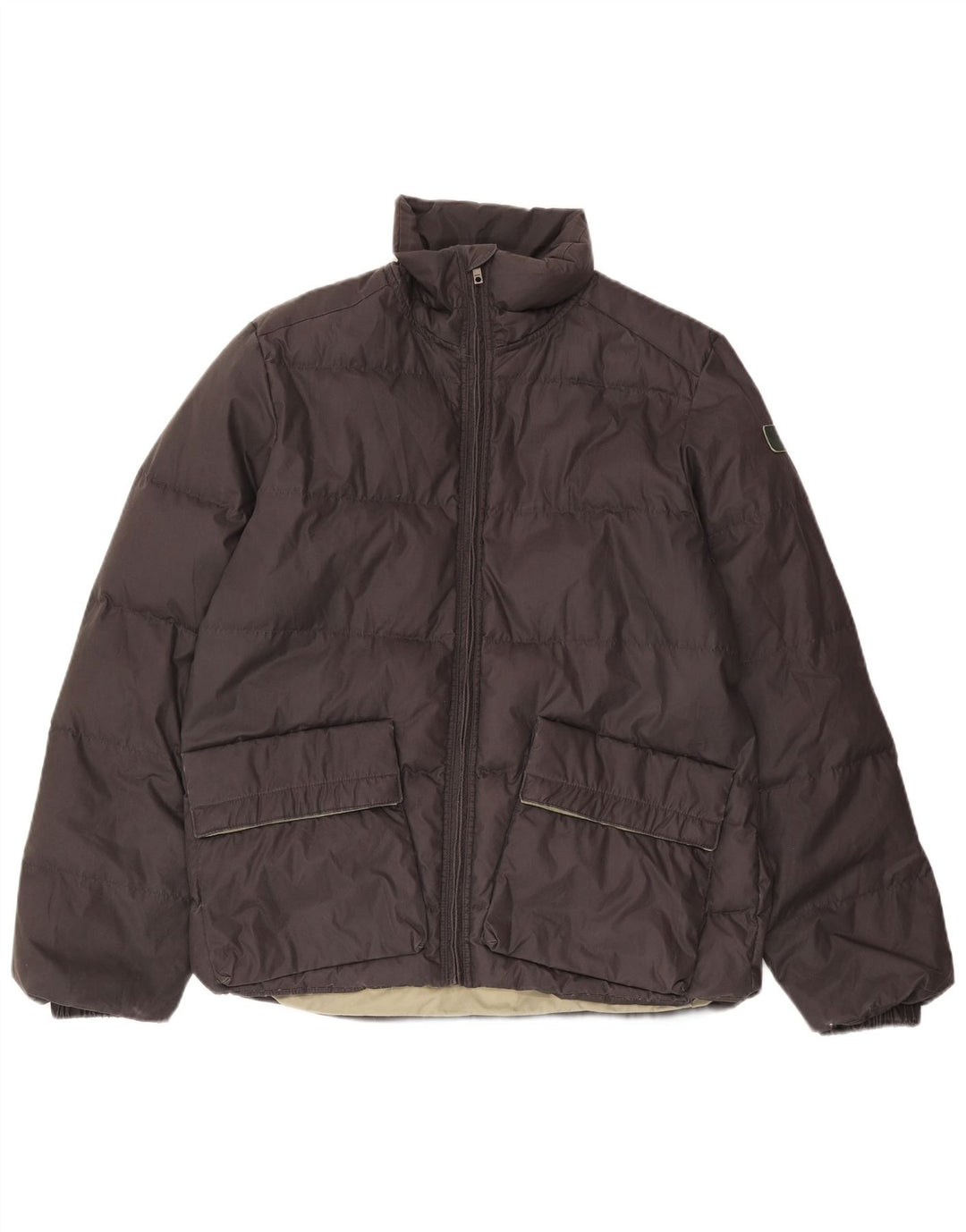 DIESEL Herren Wattierte Jacke UK 40 Large Grau Polyester