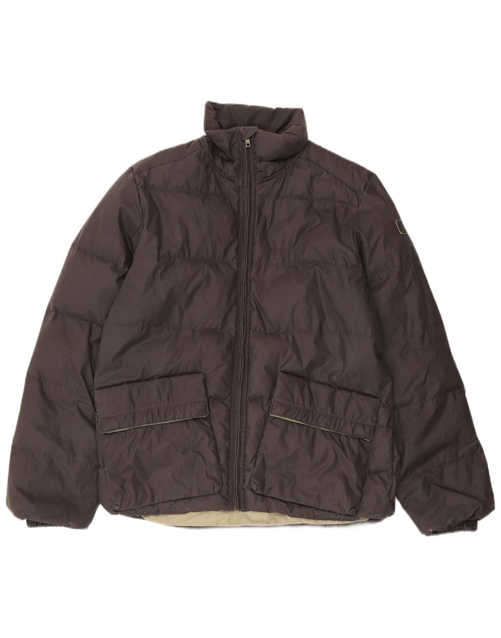DIESEL Herren Wattierte Jacke UK 40 Large Grau Polyester