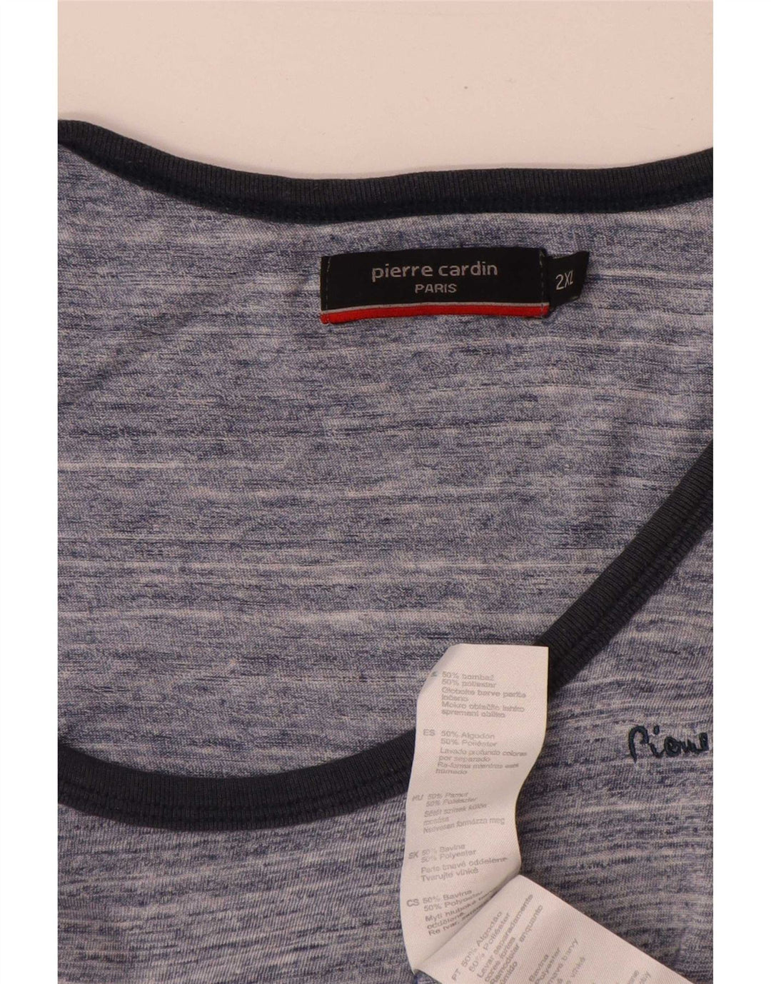 Pierre Cardin Herren-Weste, Top, 2XL, blau gefleckte Baumwolle