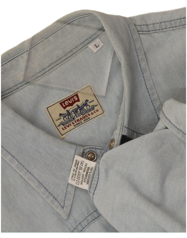 Levi's Herren-Jeanshemd, große blaue Baumwolle