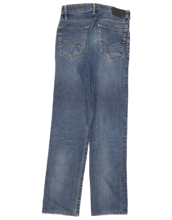 Gas Damen Straight Jeans W29 L30 Blaue Baumwolle
