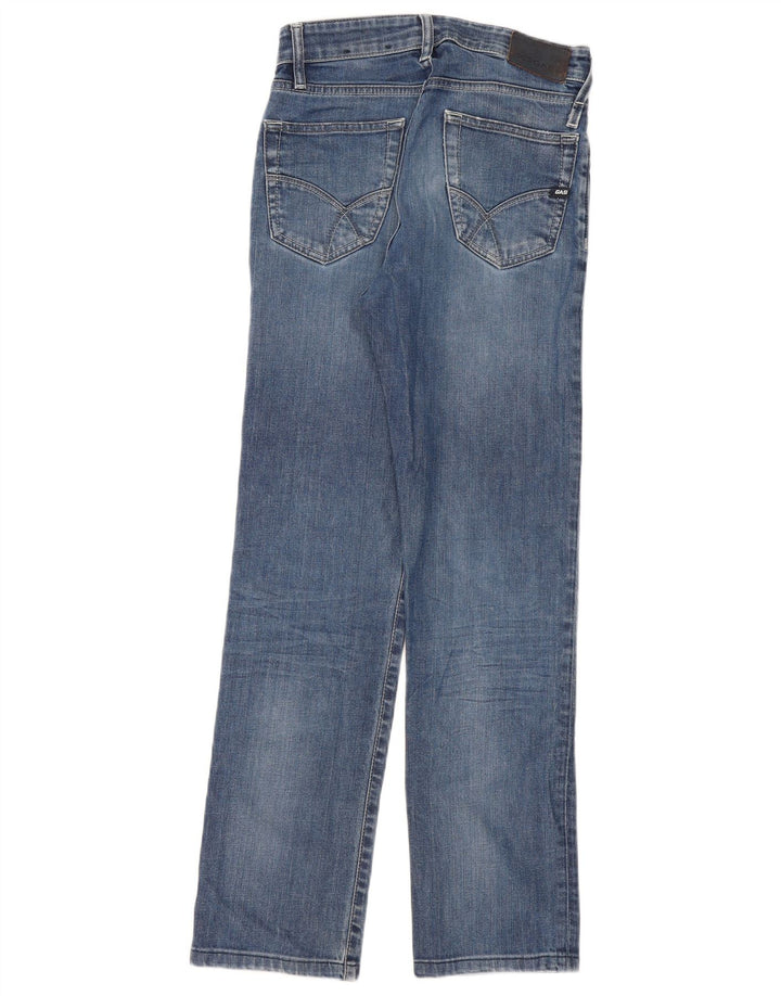 Gas Damen Straight Jeans W29 L30 Blaue Baumwolle