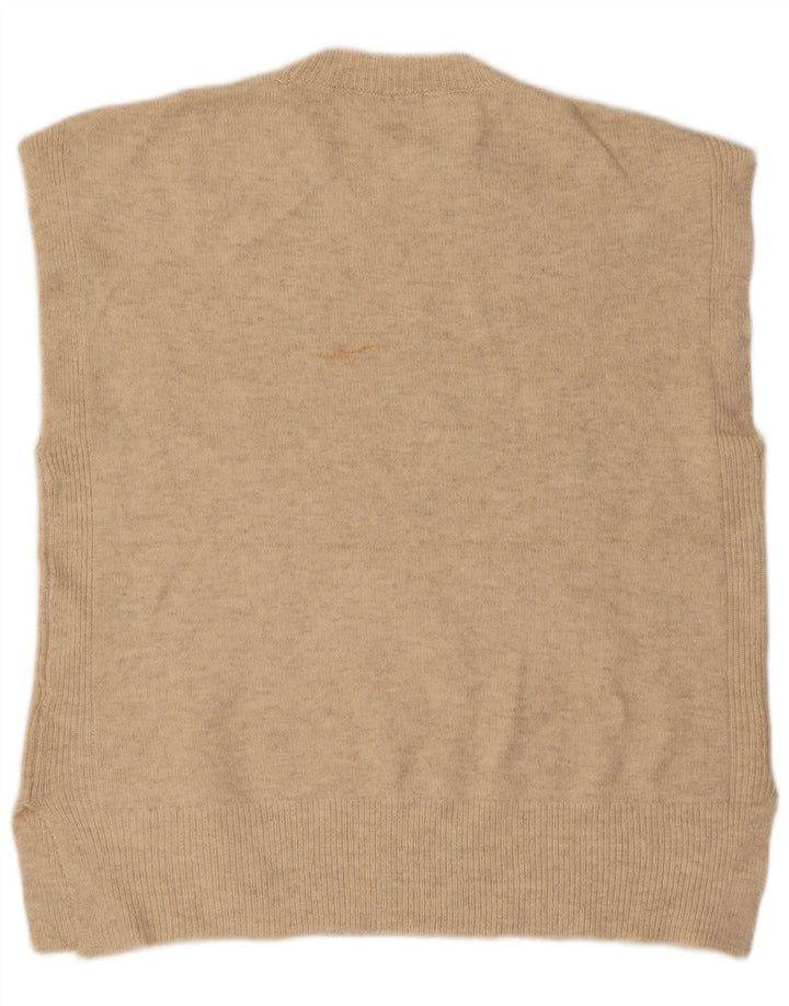 Marks & Spencer Damen Weste Tank Top UK 14 Medium Beige Acryl