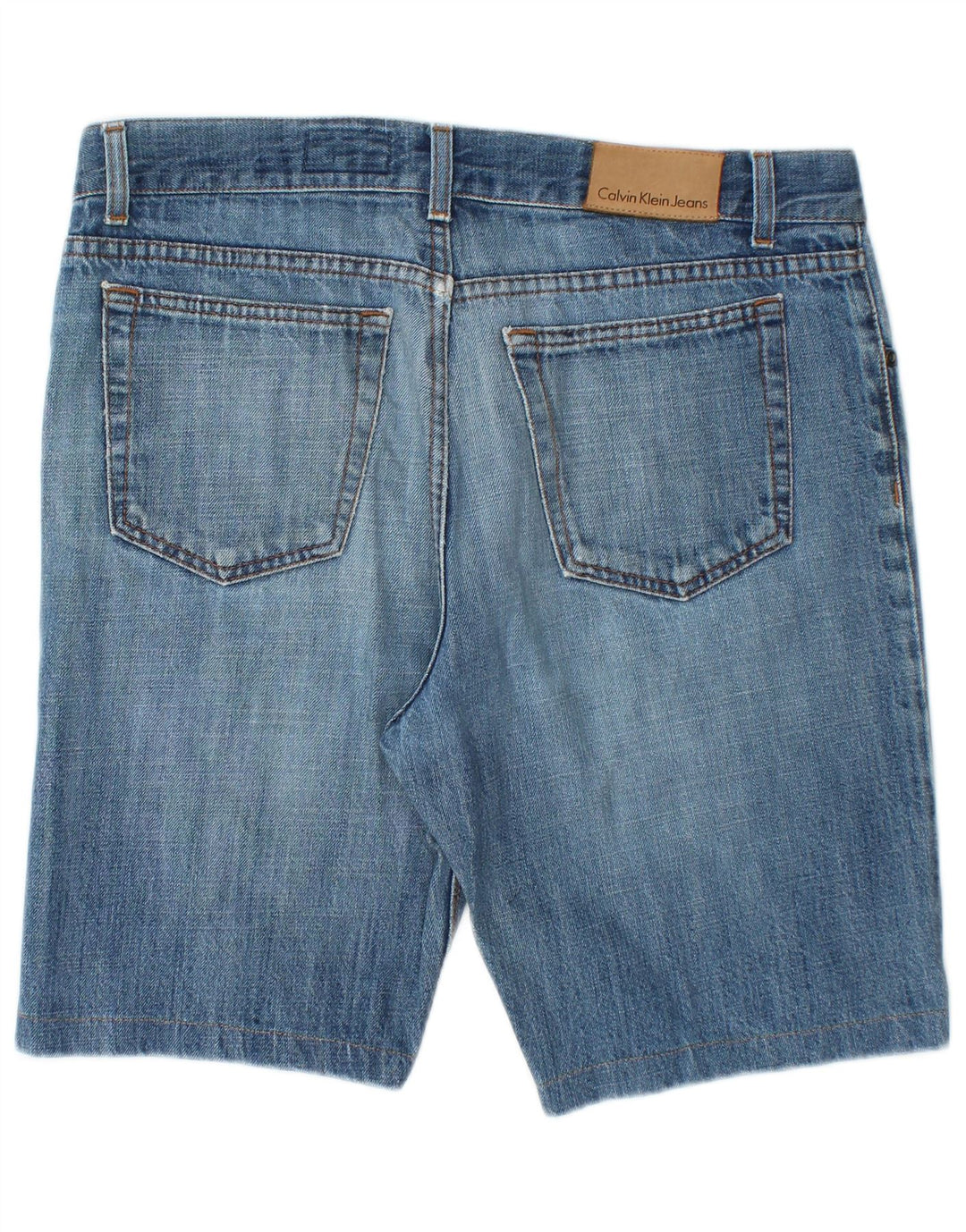 CALVIN KLEIN Herren Jeansshorts W34 Große blaue Baumwolle
