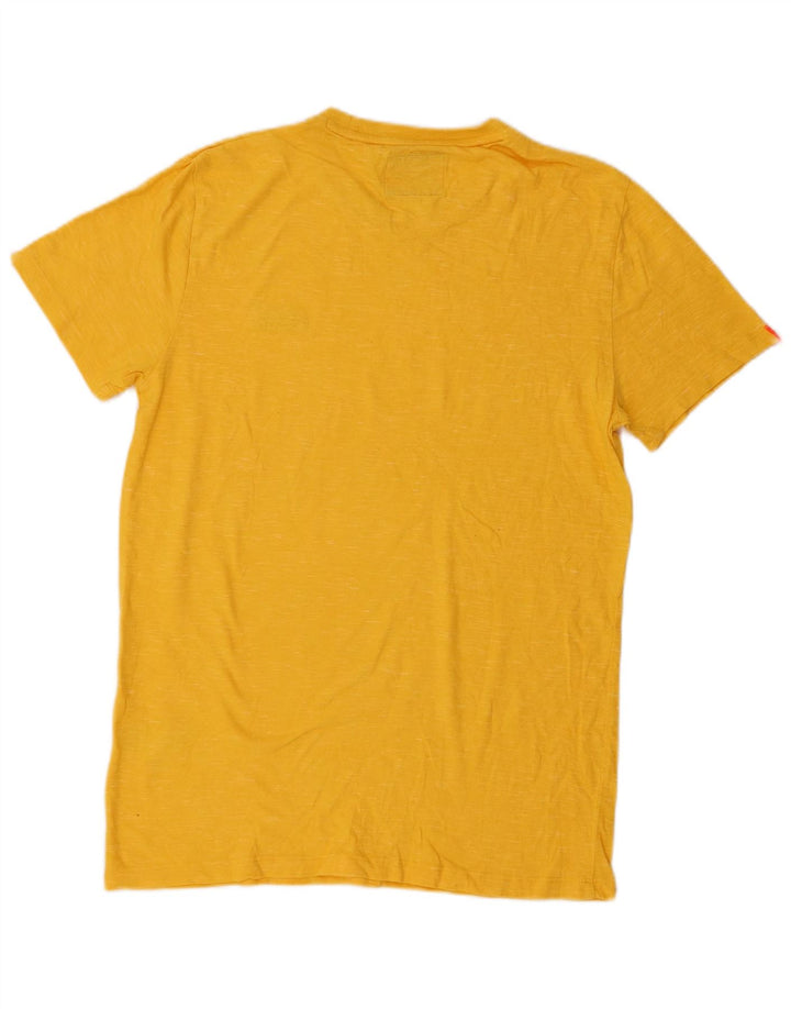 Superdry Herren T-Shirt-Oberteil aus mittelgelber Baumwolle