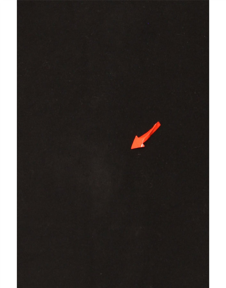 Zara Damen-T-Shirt mit Reißverschluss am Hals, UK-Größe 44, mittelschwarz, Baumwolle