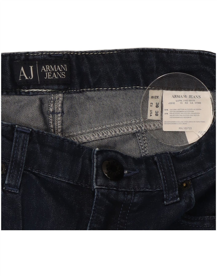 Armani Damen Slim Jeans W30 L29 Marineblaue Baumwolle