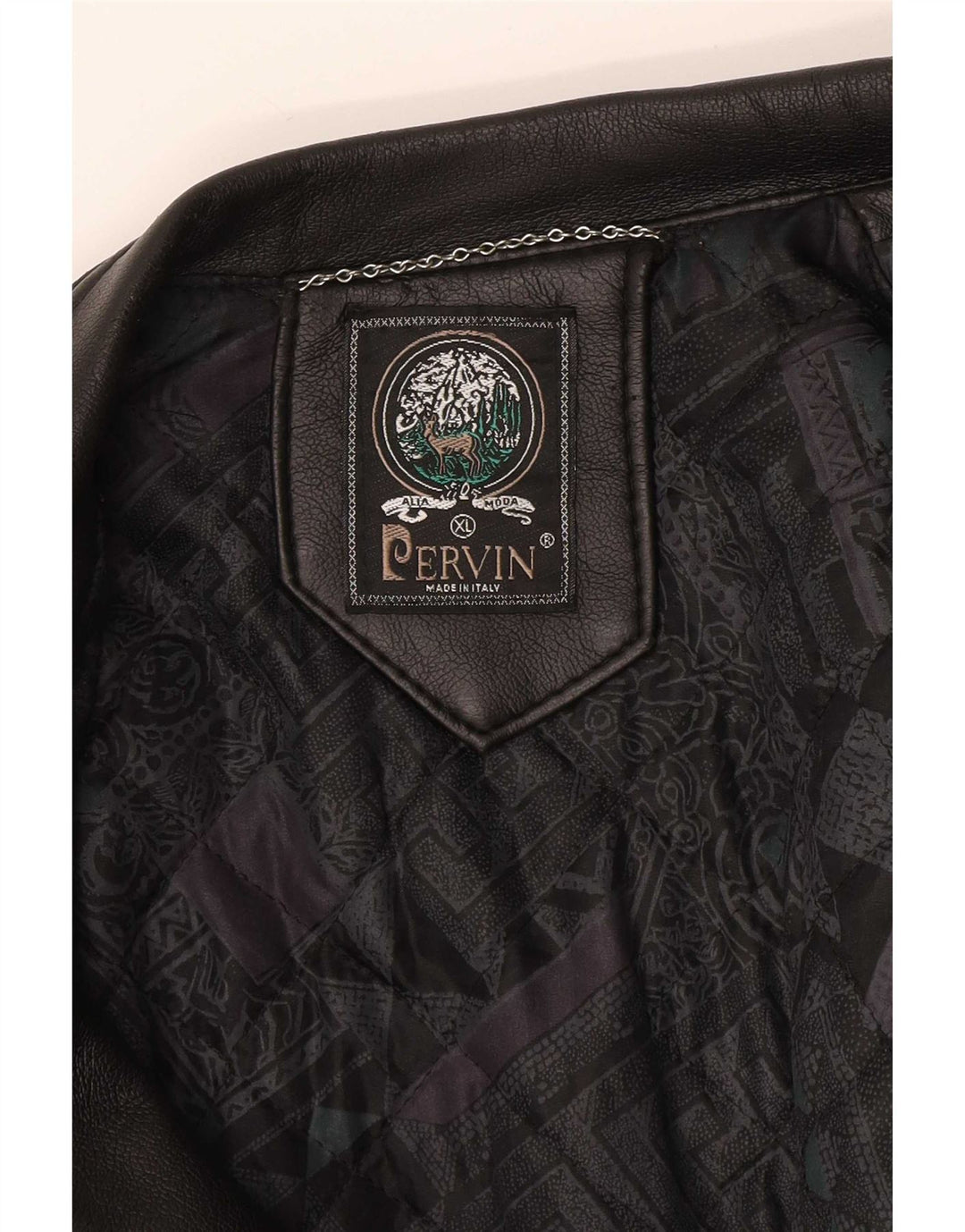 Pervin Herren Lederjacke UK 42 XL Schwarz
