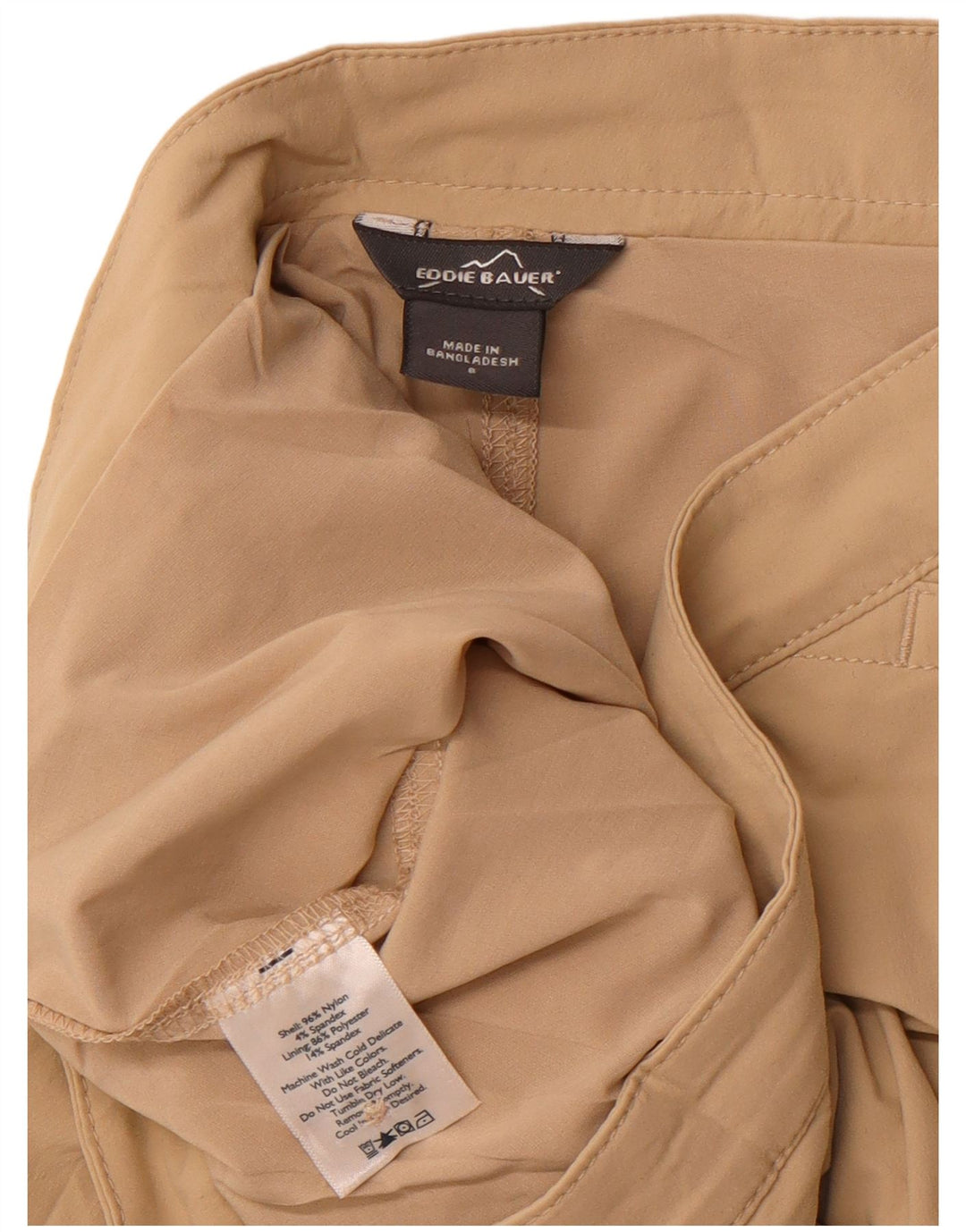 Eddie Bauer Damen Skort US 8 Medium Beige Nylon