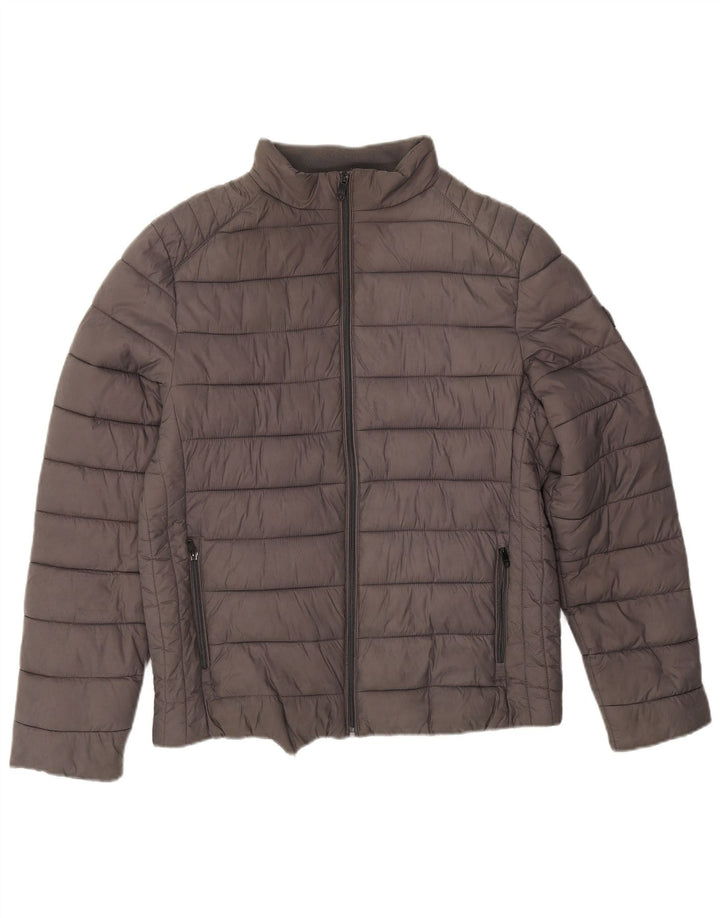 Liu Jo Herren Wattierte Jacke UK 40 Large Grau Polyamid