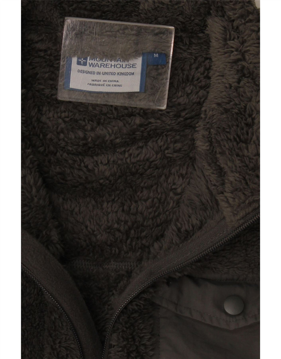 Mountain Warehouse Herren-Fleecepullover mit Reißverschluss am Kragen, mittelgraues Polyester