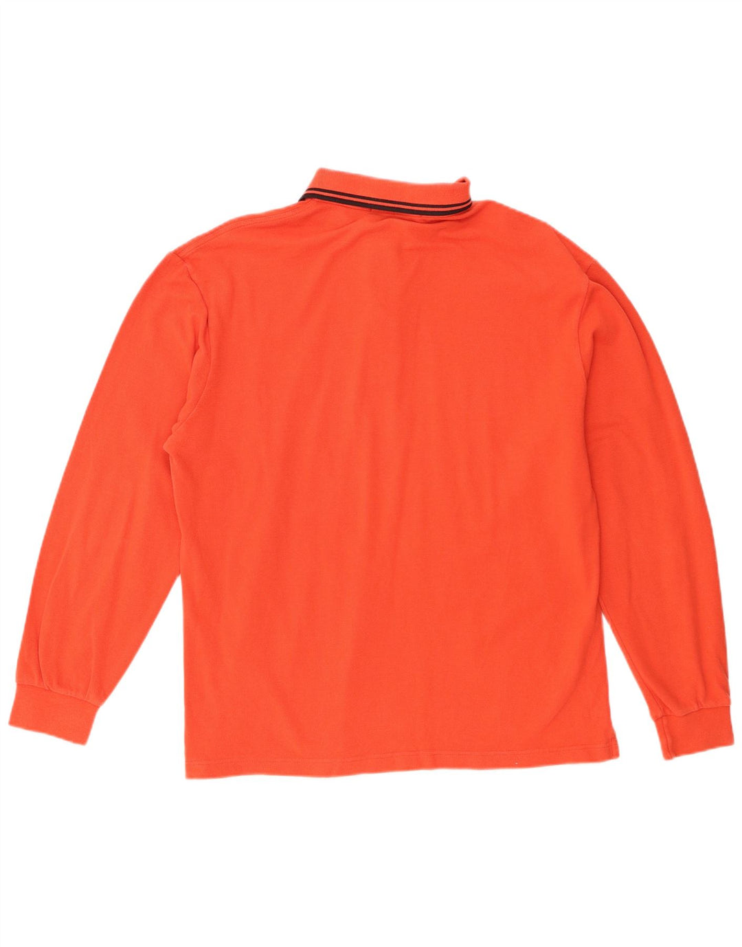 Fred Perry Herren-Langarm-Poloshirt aus mitteloranger Baumwolle