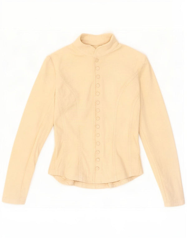 Ralph Lauren Damen Hemdbluse UK 8 Small Beige Baumwolle