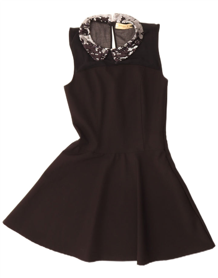 MET Ärmelloses Swing-Kleid für Damen, UK 10, Größe S, Schwarz, Polyester