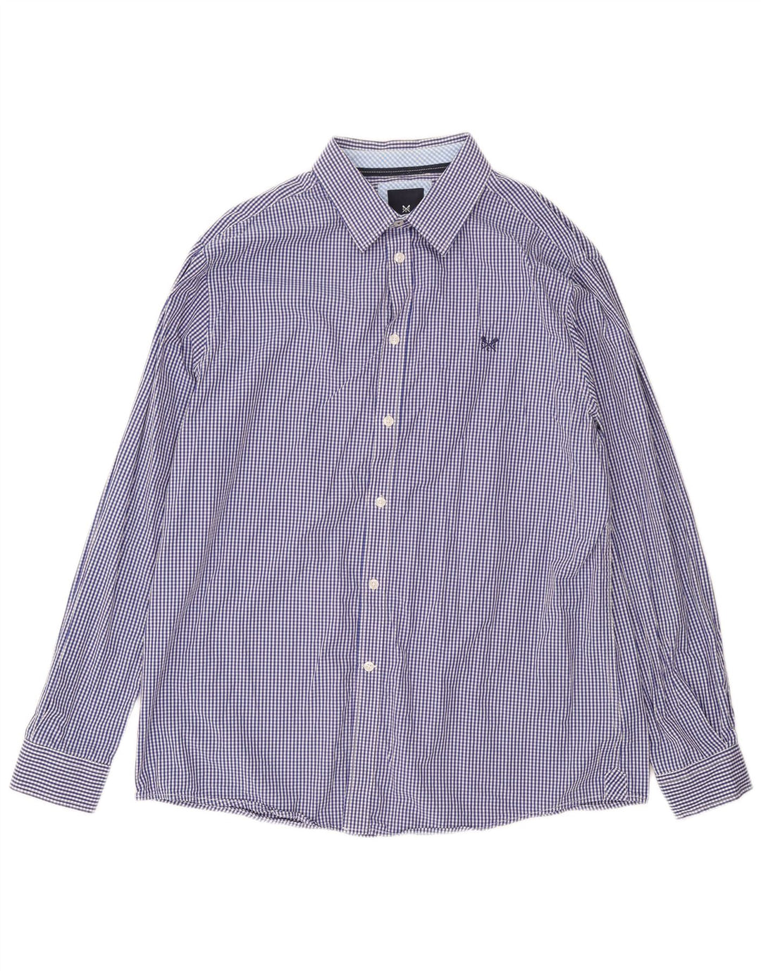 J. Crew Herren-Hemd mit klassischer Passform, XL, blaues Gingham-Baumwolle