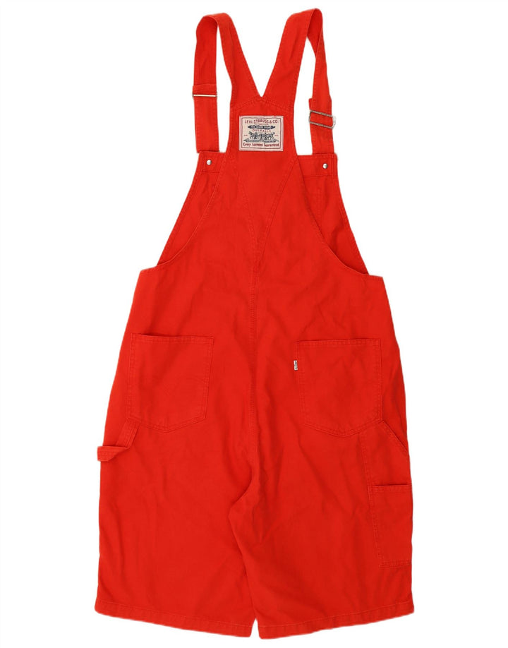 Levi's Damen-Latzhose, Denim-Shorts, Größe L, W36, rote Baumwolle
