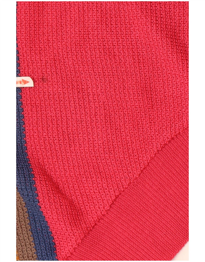 Sonya Damen-Pullover, übergroß, Rundhalsausschnitt, Gr. 10, klein, rosa gestreift