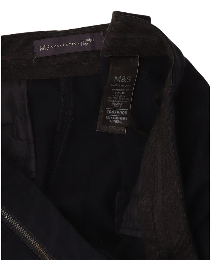 Marks & Spencer Damen Freizeithose UK 12 M W30 L30 Marineblau