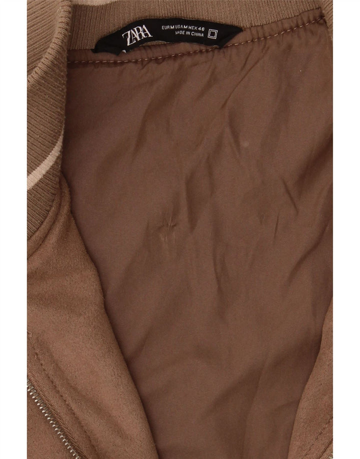 Zara Herren Bomberjacke UK 38 Mittelbraun