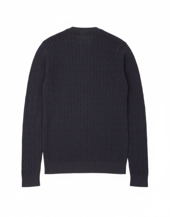 JACK & JONES Mens Crew Neck Jumper Sweater Small Navy Blue Cotton