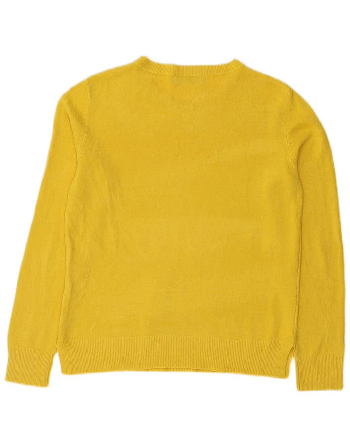 Marks & Spencer Damen-Pullover mit Rundhalsausschnitt, Gr. 12, Mittelgelb