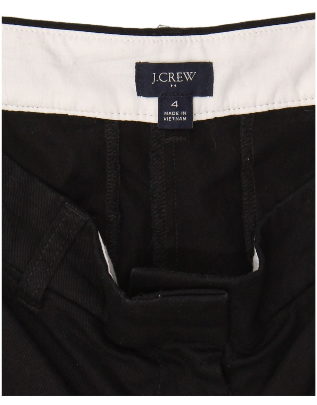 J. CREW Womens Chino Shorts US 4 Small W27  Black Cotton