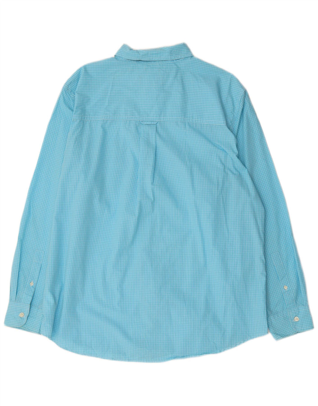 Chaps Herren-Hemd, pflegeleicht, XL, blau kariert, Baumwolle