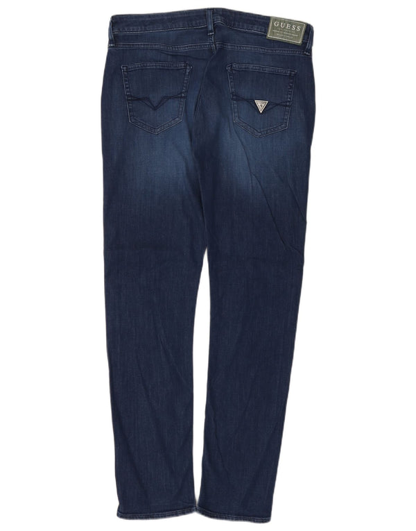 Guess Damen Slim Jeans W32 L31 Marineblaue Baumwolle