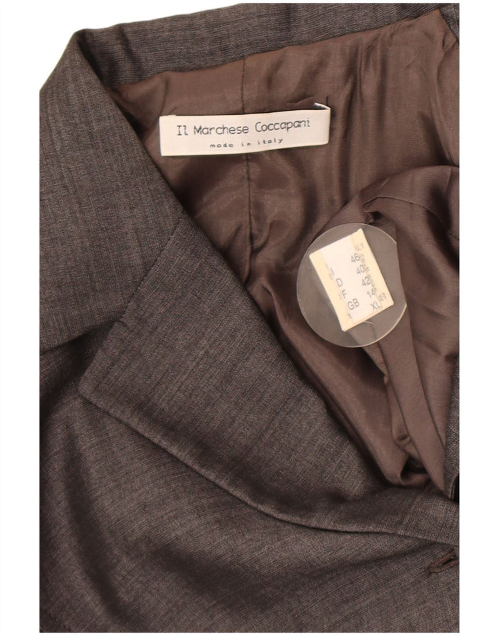 Il Marchese Coccapani Damen 1-Knopf-Blazerjacke UK 14 Large Grau