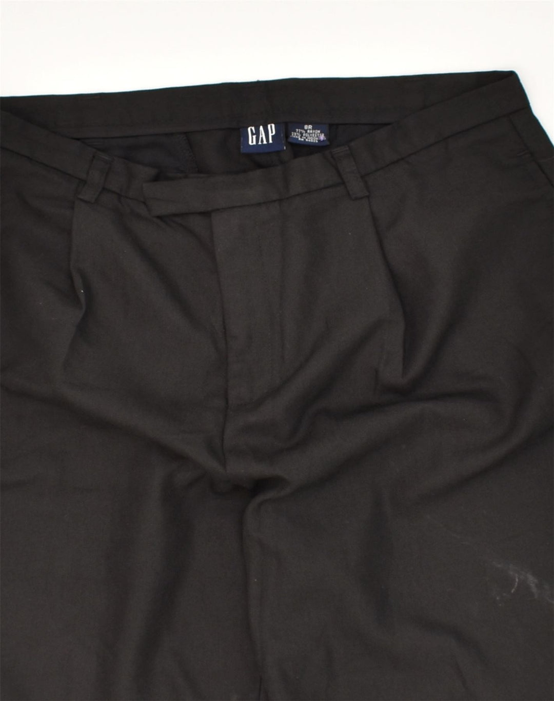 GAP Womens Straight Casual Trousers US 8 Medium W28 L30  Black Rayon | Vintage Gap | Thrift | Second-Hand Gap | Used Clothing | Messina Hembry 