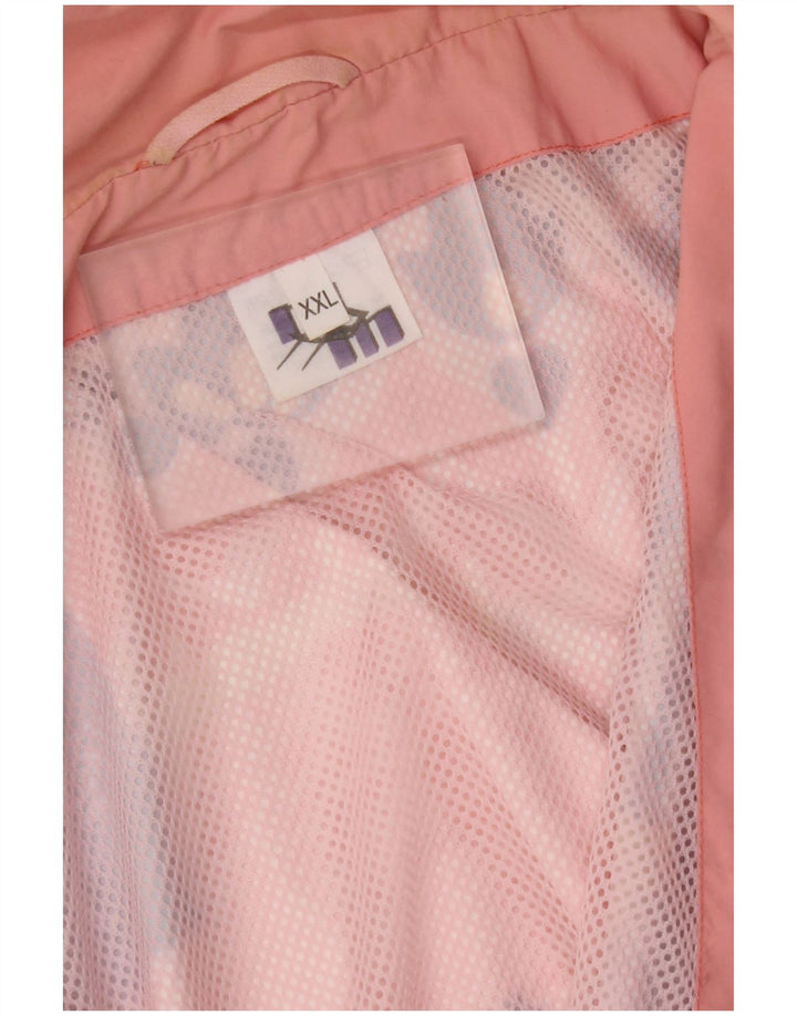 VINTAGE Ärmellose Trainingsjacke für Damen, UK 20 2XL, rosa, geometrisch