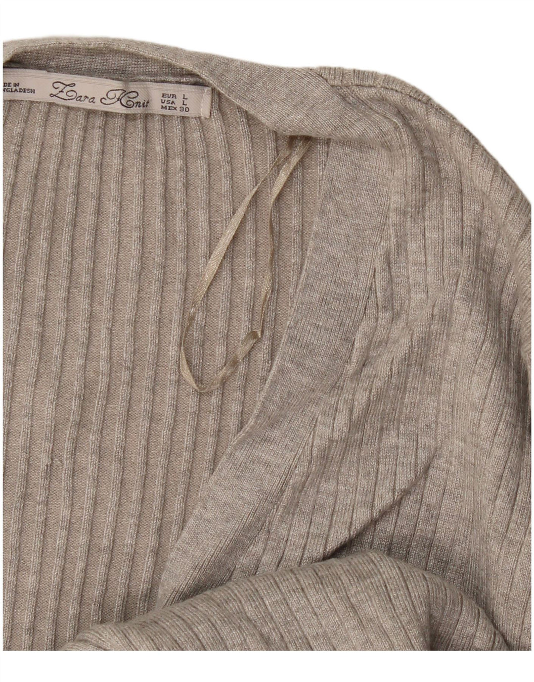 Zara Damen-Cardigan-Pullover UK 14 Large Grau