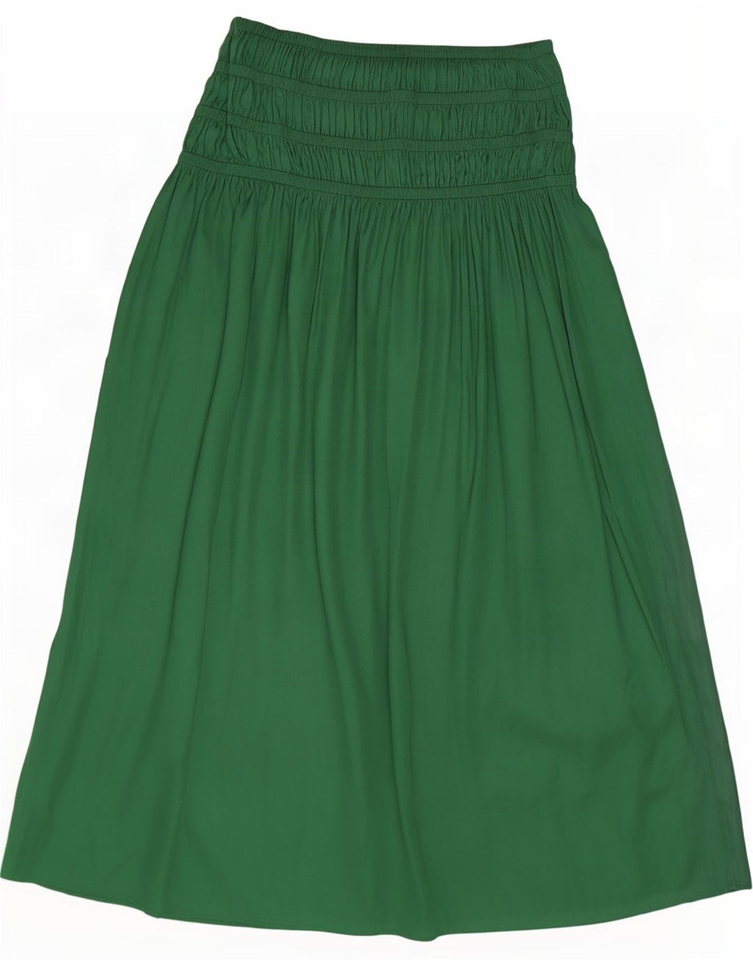 Marks & Spencer Damen Maxirock UK 10 Small W34 Grün Polyester