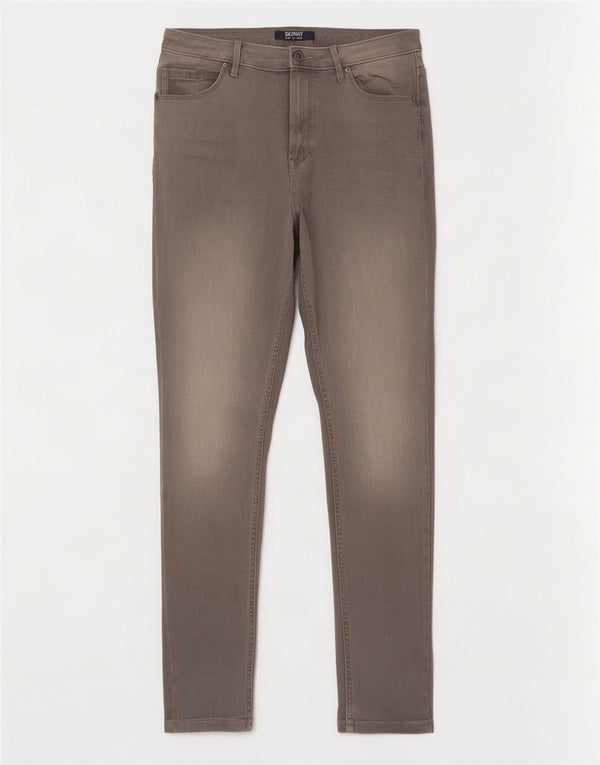 Marks & Spencer Damen Skinny Jeans UK 12 Medium W32 L30 Grau Baumwolle