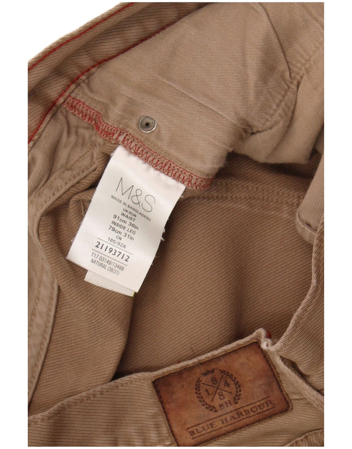 Marks & Spencer Herren Blue Harbor Freizeithose mit normaler Passform, W36, L31, Beige