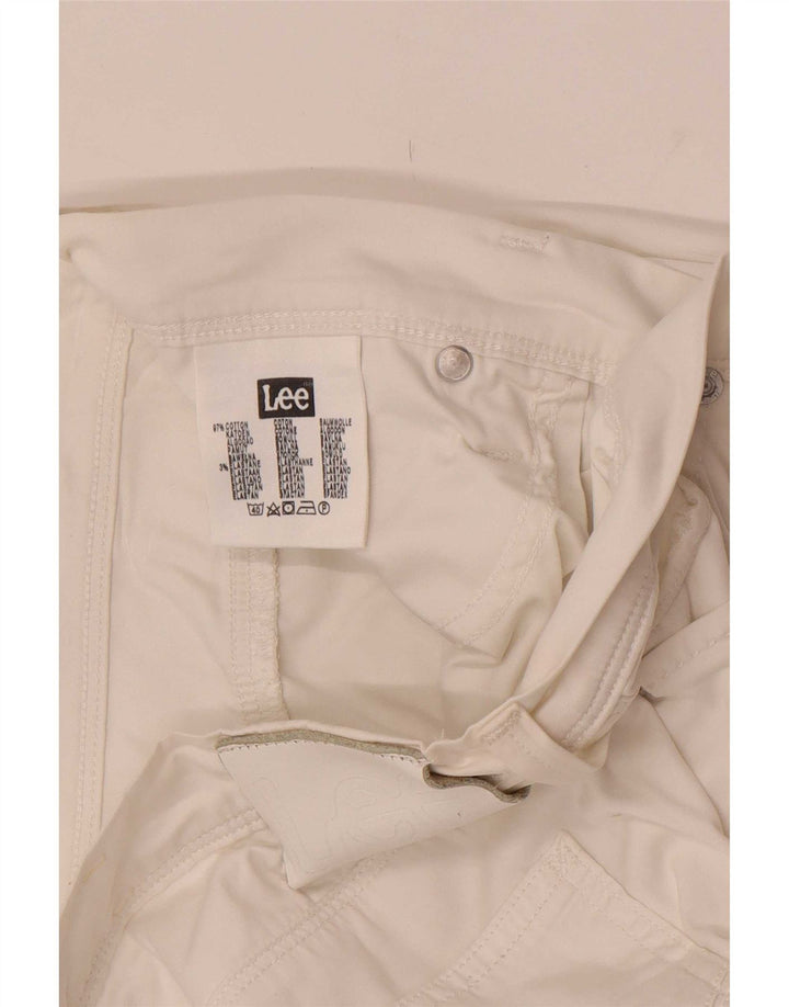 Lee Damen Enka Bermudashorts W32 Große weiße Baumwolle