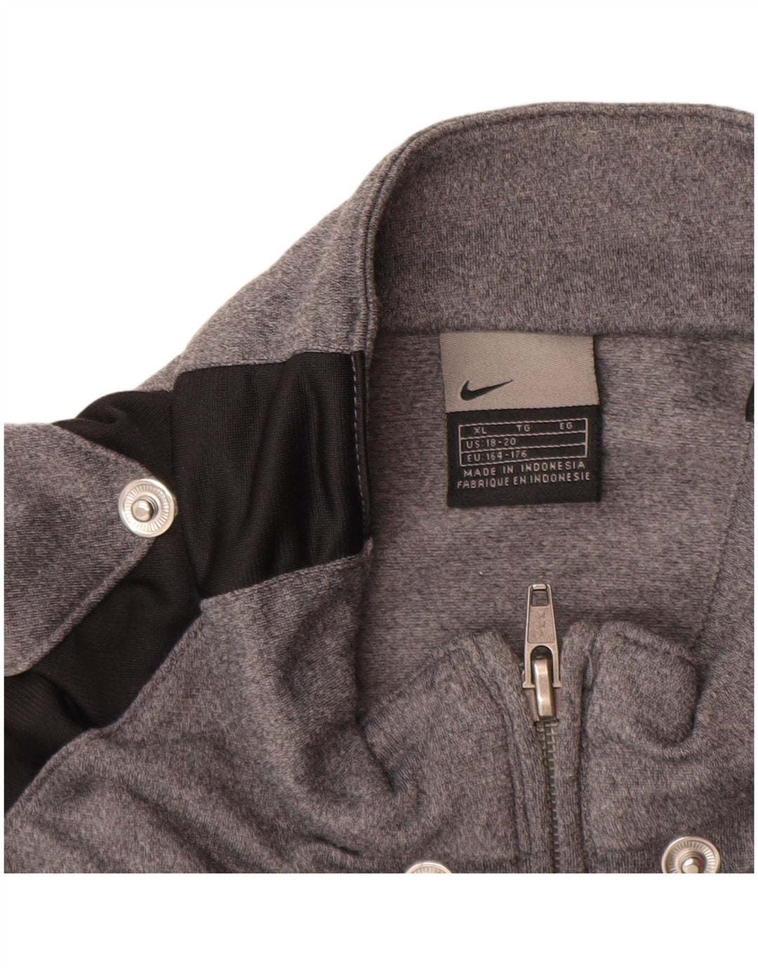 NIKE Jungen-Trainingsanzugoberteil mit Grafik, 13–14 Jahre, XL, Grau, Farbblock