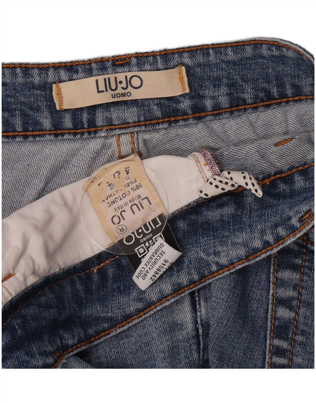 Liu Jo Herren Regular Slim Jeans W38 L31 Blaue Baumwolle