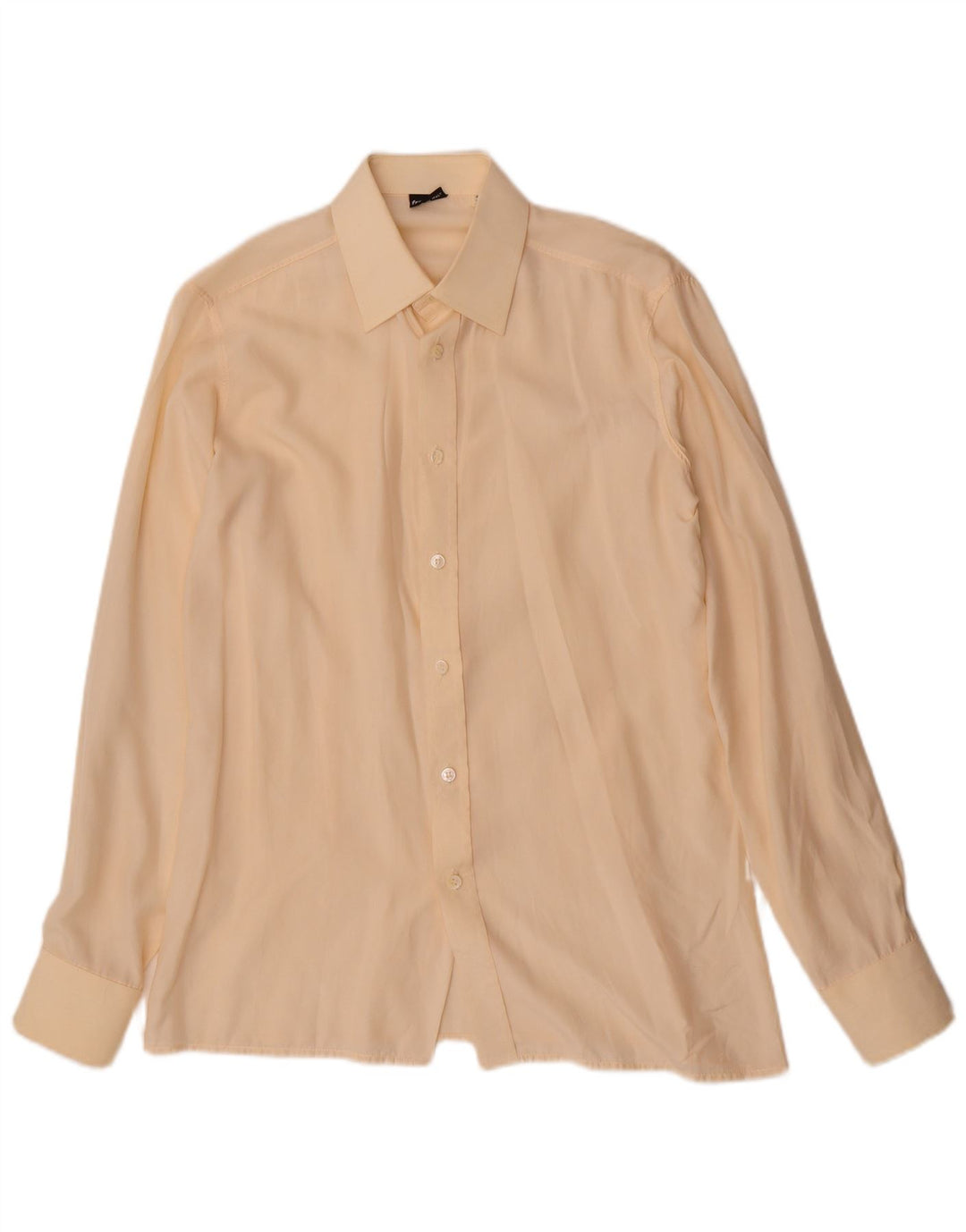 Vintage Herrenhemd Größe 37 14 1/2 Small Beige