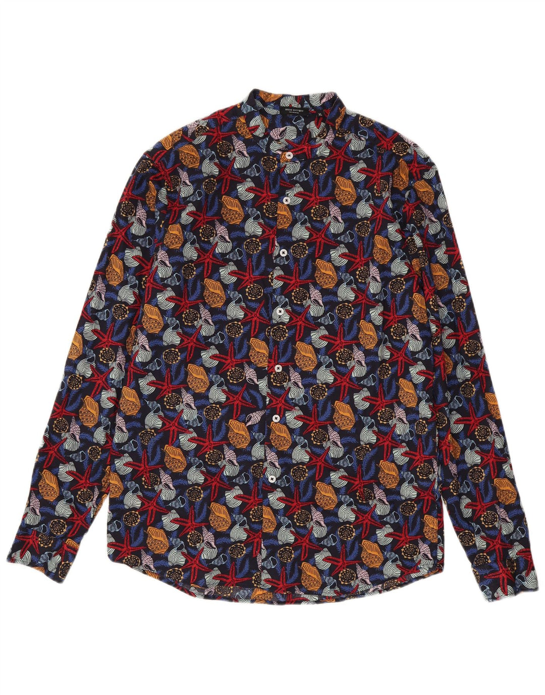 Bread & Buttons Herrenhemd XL Mehrfarbiges Animal-Print aus Baumwolle