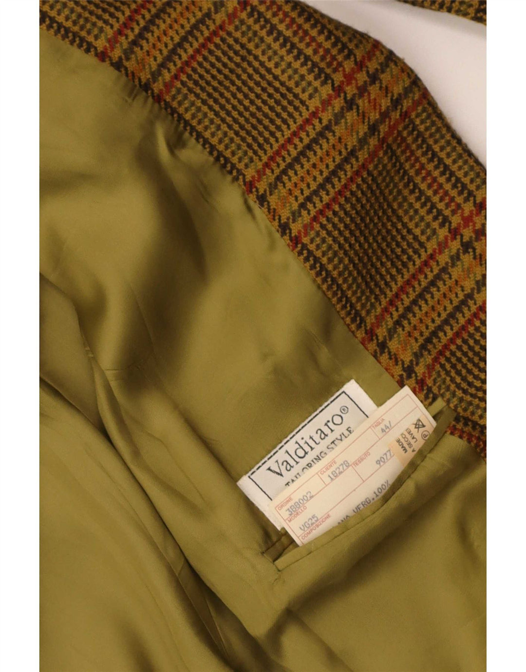 Valditaro Damen 2-Knopf-Blazerjacke IT 44 Mittelbrauner Hahnentrittmuster