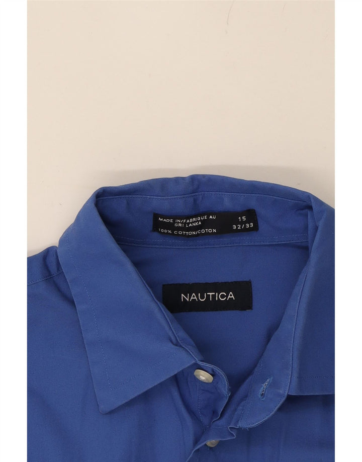 NAUTICA Mens Shirt Size 15 Medium Blue Cotton Vintage Nautica and Second-Hand Nautica from Messina Hembry 