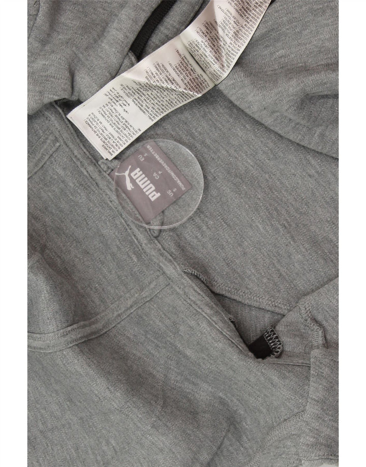 PUMA Herren-Kapuzenpullover mit Reißverschluss, klein, Grau, Colourblock-Baumwolle