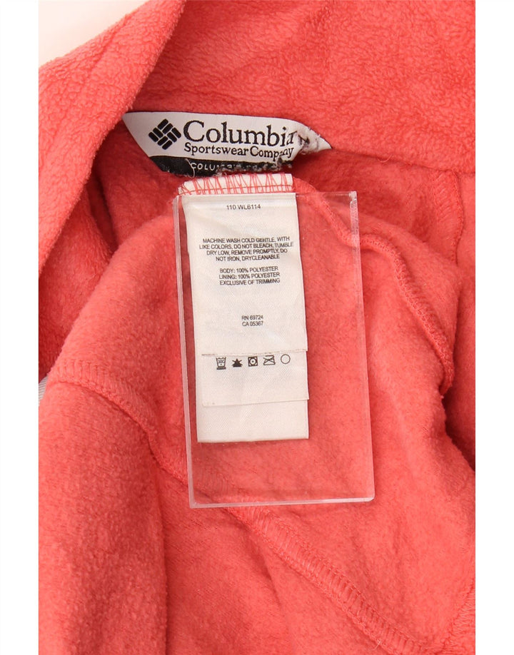 COLUMBIA Womens Fleece Jacket UK 18 XL Pink Polyester