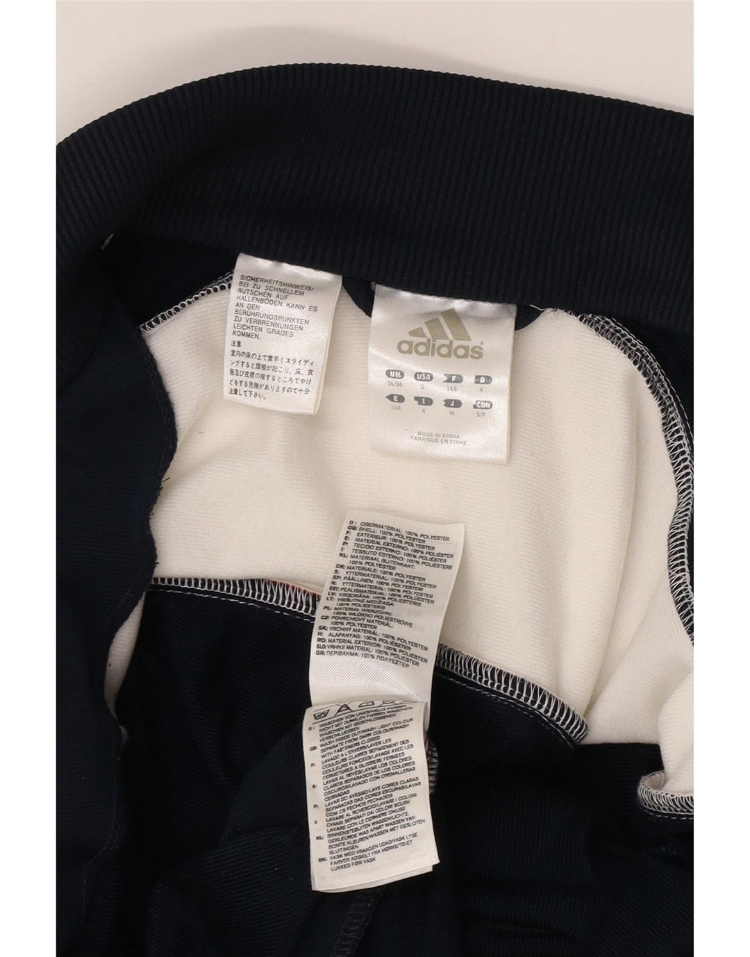 ADIDAS Herren-Trainingsanzug-Top-Jacke, UK 36/38, klein, Marineblau, Farbblock